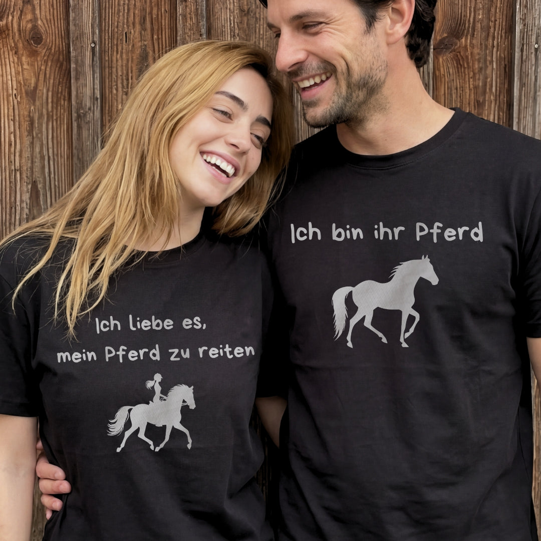 Unisex T-Shirt Bündel "Pferd reiten"