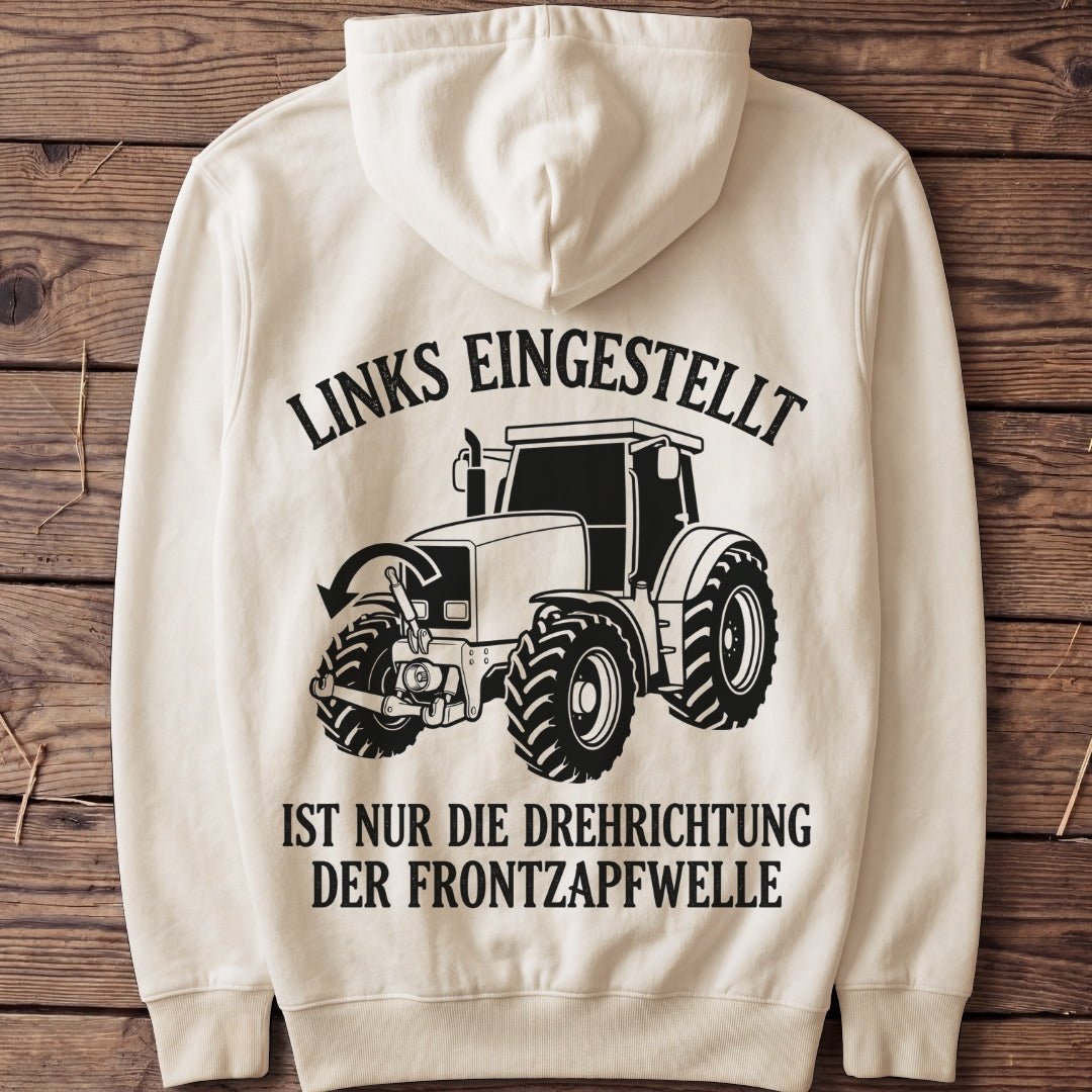 Unisex Premium Hoodie "Drehrichtung der Frontzapfwelle" - Agrarelite