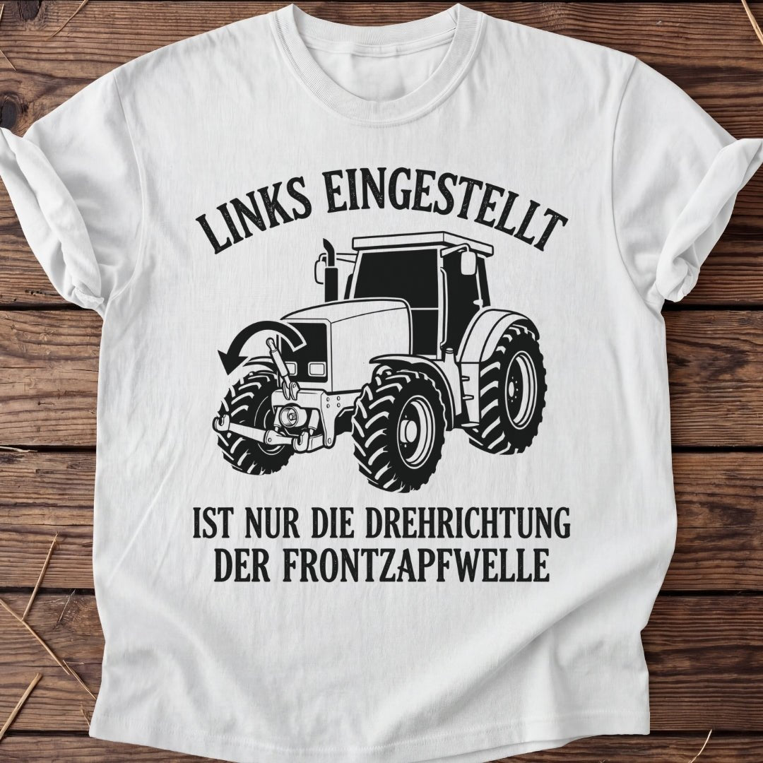 Unisex T-Shirt "Drehrichtung der Frontzapfwelle" - Agrarelite