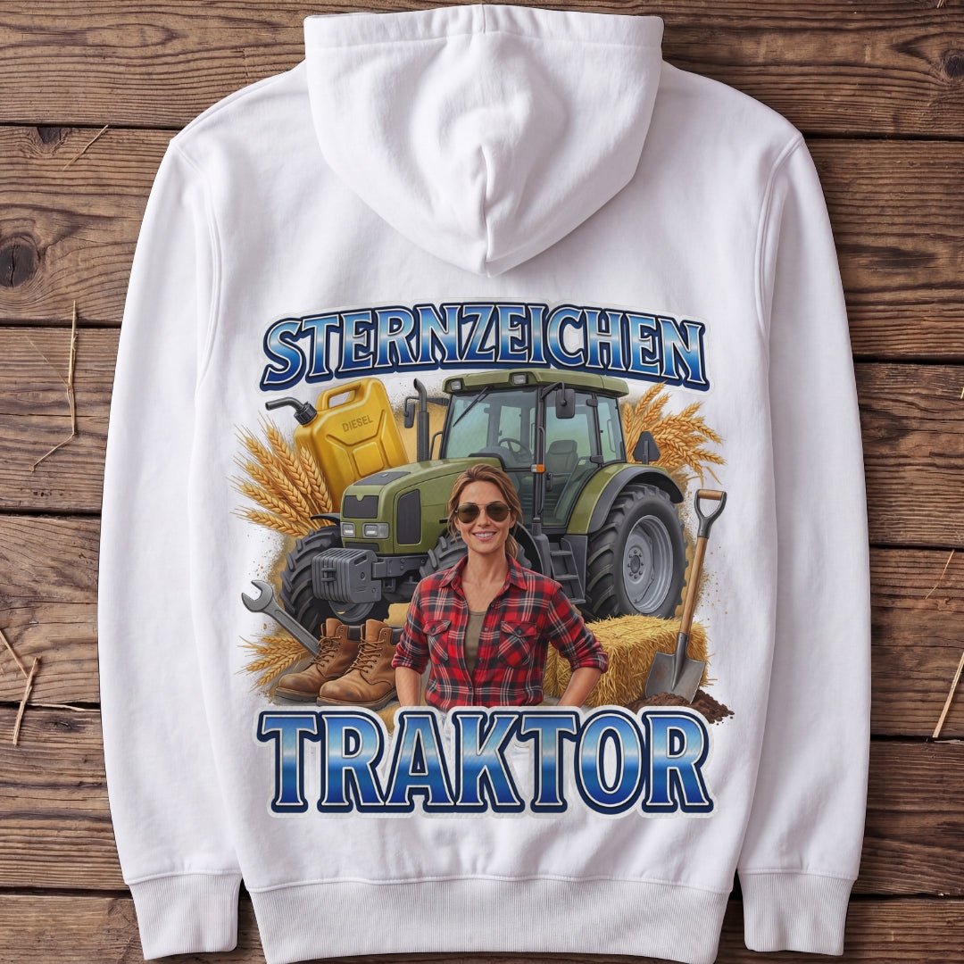 Unisex Hoodie "Sternzeichen Traktor Frau" - Agrarelite
