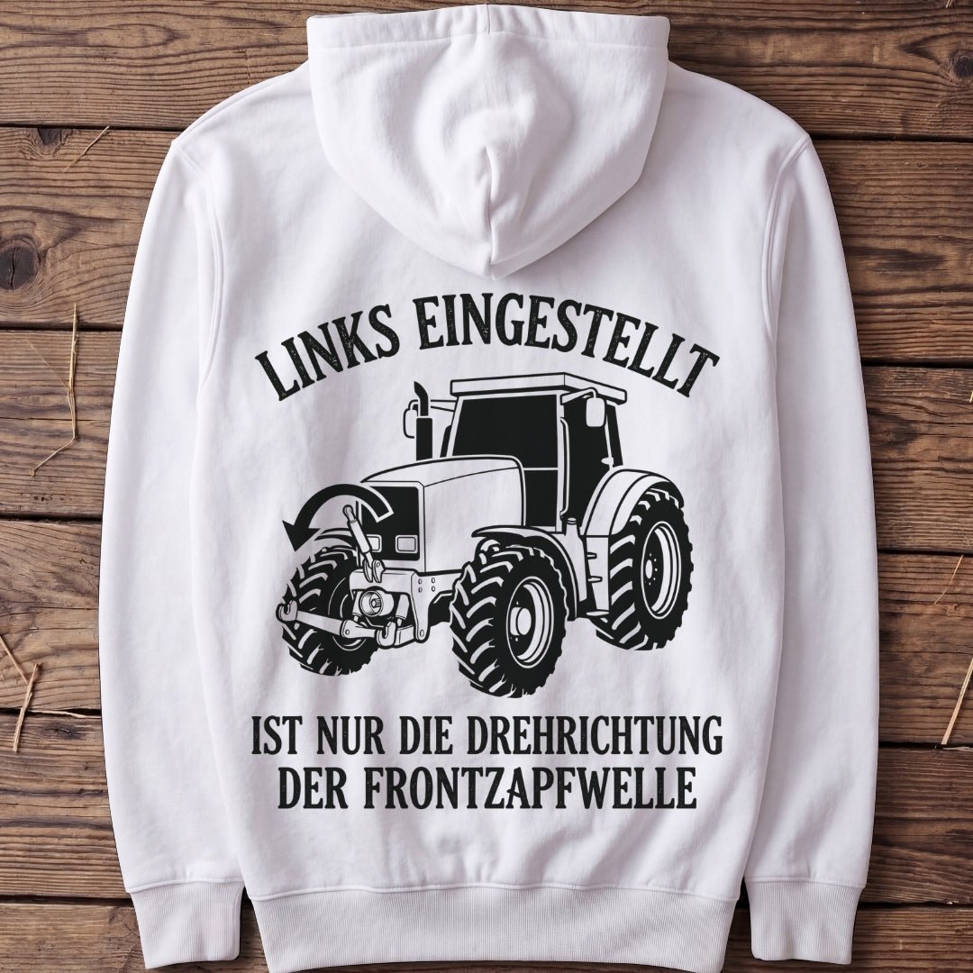 Unisex Premium Hoodie "Drehrichtung der Frontzapfwelle" - Agrarelite