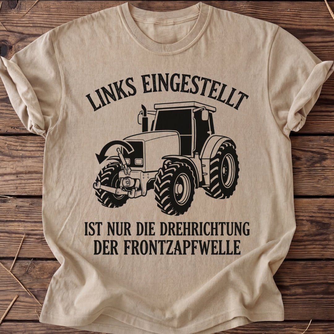 Unisex T-Shirt "Drehrichtung der Frontzapfwelle" - Agrarelite