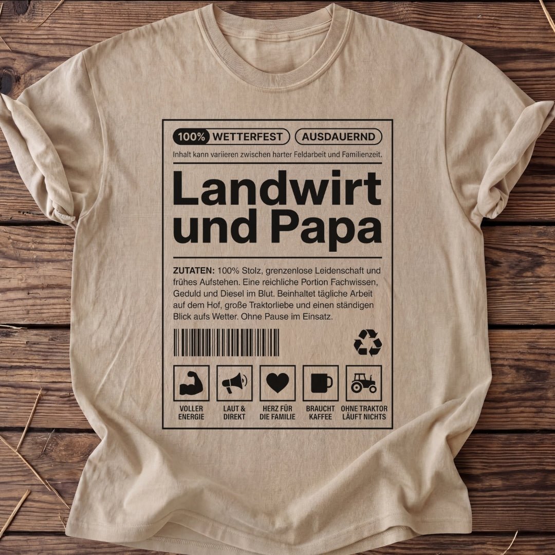 Unisex T-Shirt "Landwirt und Papa" - Agrarelite
